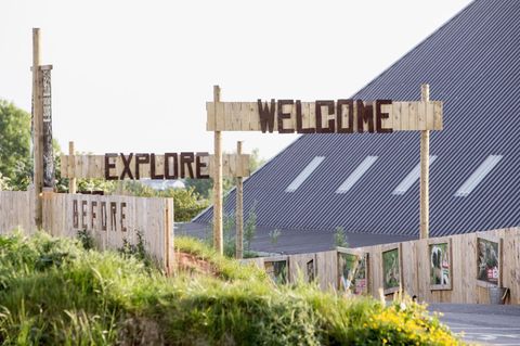 Der Eingang des South Lakes Safari Zoos in England