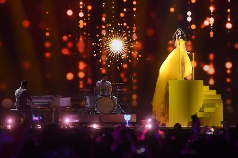 Die Schweizer Künstlerin Timebelle beim ESC-Finale