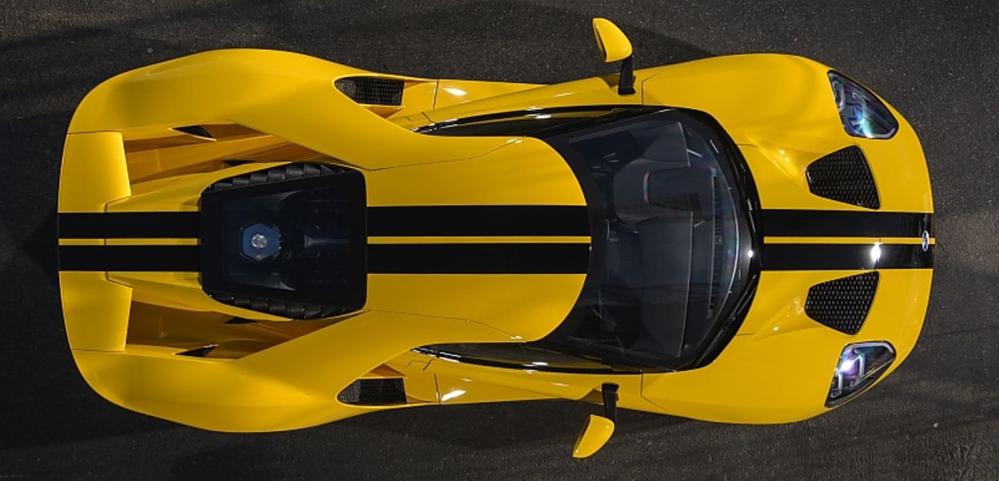 Der neue Ford GT von oben.