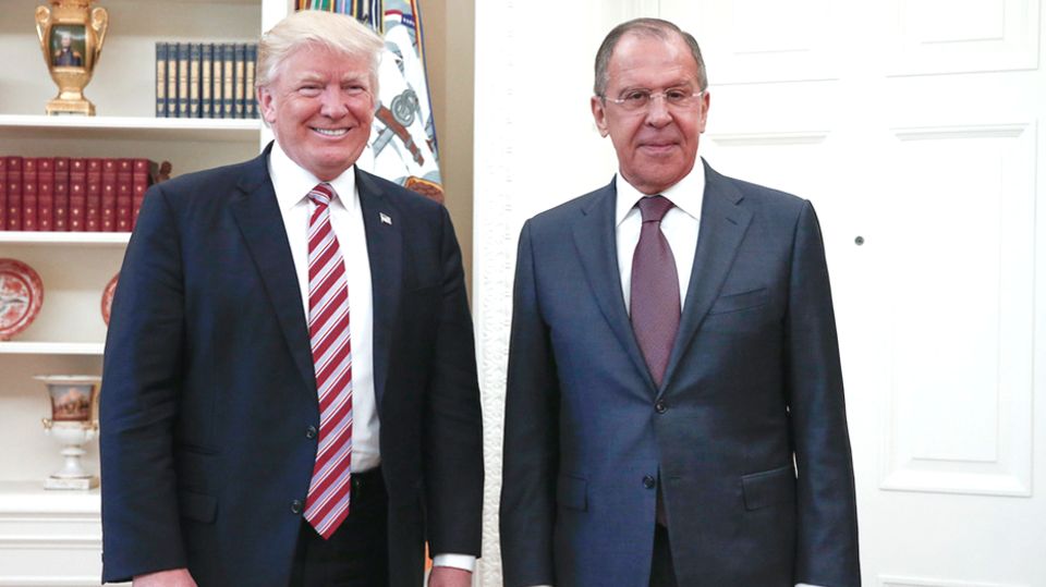 US-Präsident Donald Trump und Russlands Außenminister Sergej Lawrow bei ihrem Treffen im Weißen Haus