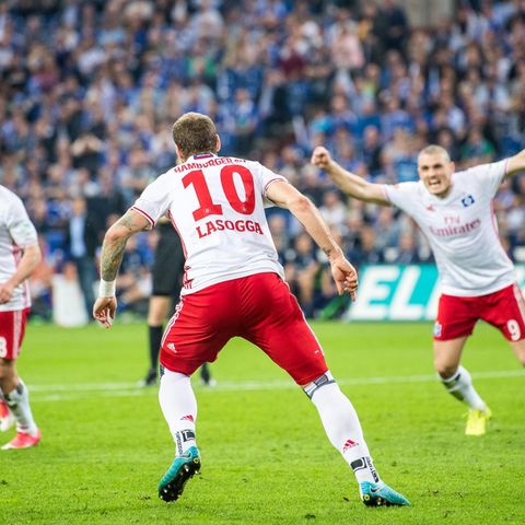 Pierre-Michel Lasogga spielte in dieser Bundesliga-Saison beim HSV kaum eine Rolle, erzielte nun das wichtige 1:1 auf Schalke