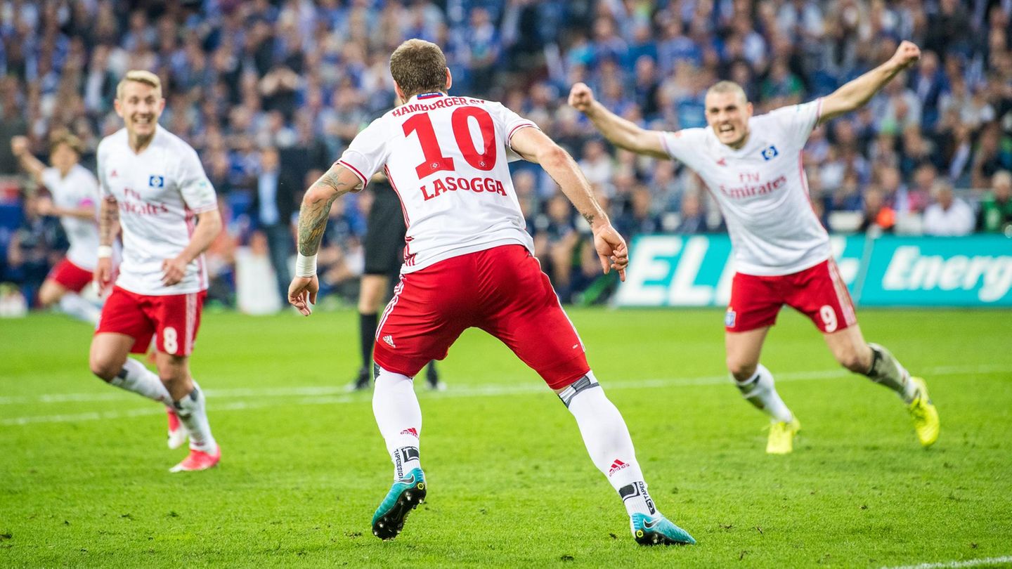 Pierre-Michel Lasogga spielte in dieser Bundesliga-Saison beim HSV kaum eine Rolle, erzielte nun das wichtige 1:1 auf Schalke