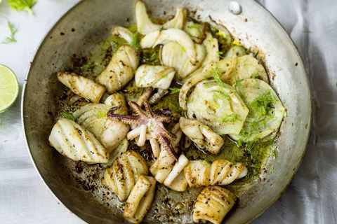 Tintenfisch als Schnelle Nummer: Tintenfische sind ein Pfannenquickie
