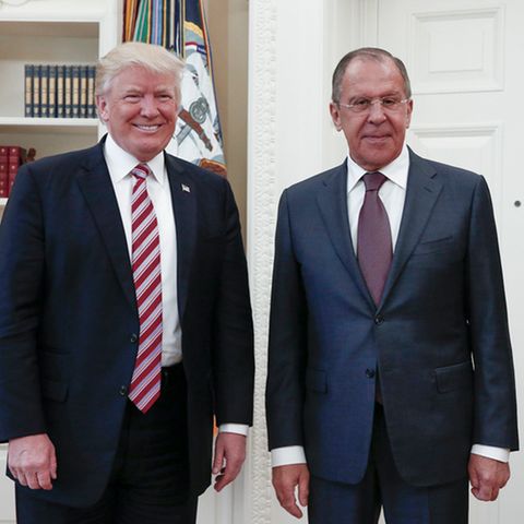 US-Präsident Donald Trump (l.) und Russlands Außenminister Sergej Lawrow in der vergangenen Woche im Weißen Haus.