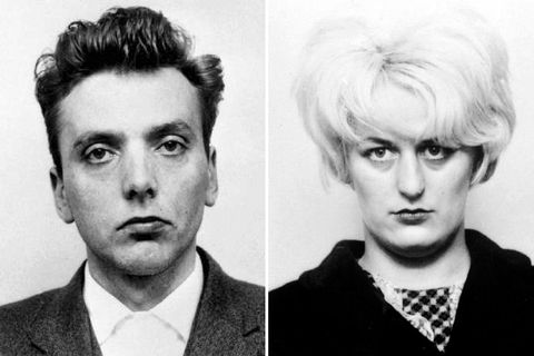 Eine Kombo aus Polizeifotos von Ian Brady und Myra Hindley