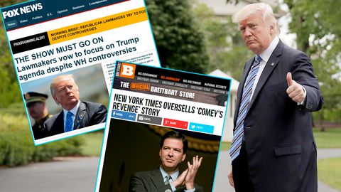US-Präsident Donald Trump kommt bei "Breitbart" und Fox News in den meisten Fällen gut weg