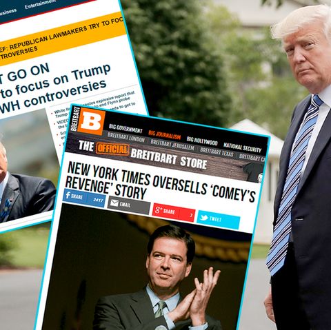 US-Präsident Donald Trump kommt bei "Breitbart" und Fox News in den meisten Fällen gut weg