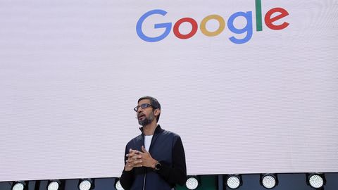 Google-Chef Sundar Pichai bei der ersten Keynote der Entwicklerkonferenz Google I/O.