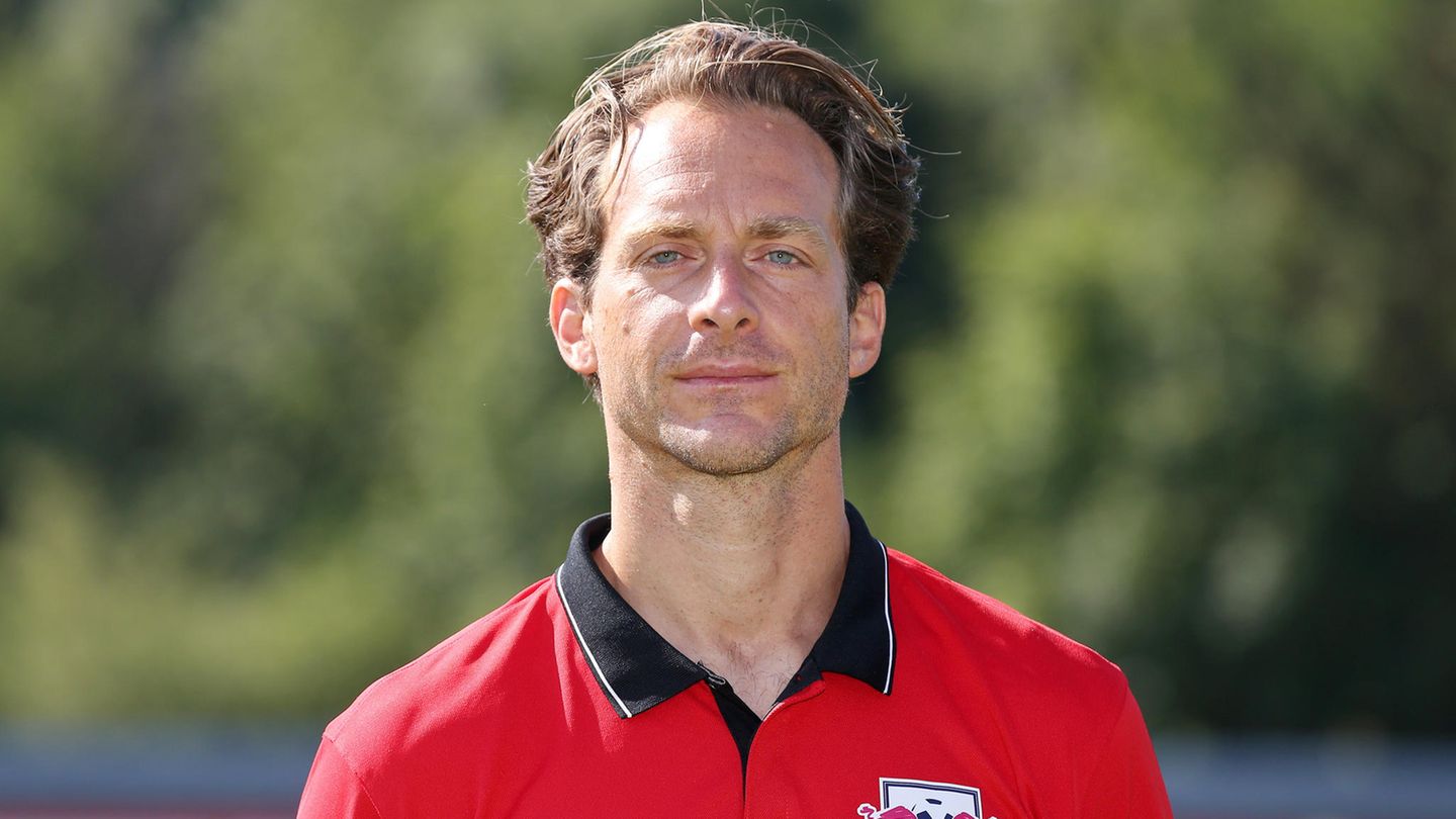 Tim Lobinger, zur Zeit dieser Aufnahme aus dem Juli 2014 Athletiktrainer bei den Fußballern von RB Leipzig, hat Leukämie