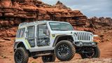 Glashaus auf Rädern? Nicht ganz: Der Jeep Safari ist eine Leichtbau-Variante, dessen Aluminium-Türrahmen mit durchsichtigem Vinyl bespannt .