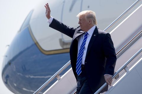 Donald Trump verlässt die Air Force One
