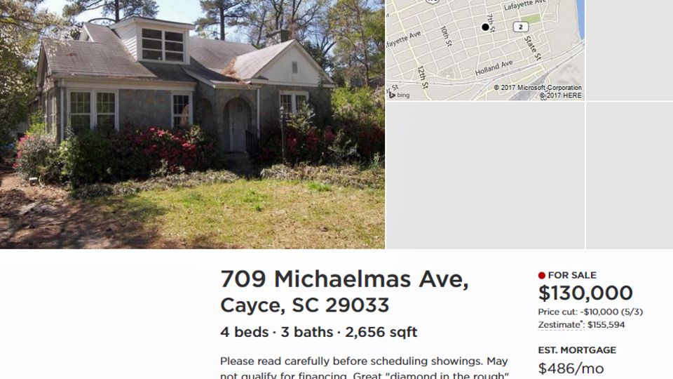 Auf web.archive.org kann man die auf Zillow inzwischen gelöschte Anzeige noch finden.