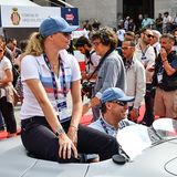 Stars und Sternchen - BMW Vertriebsvorstand Ian Robertson mit Model Jodie Kidd.