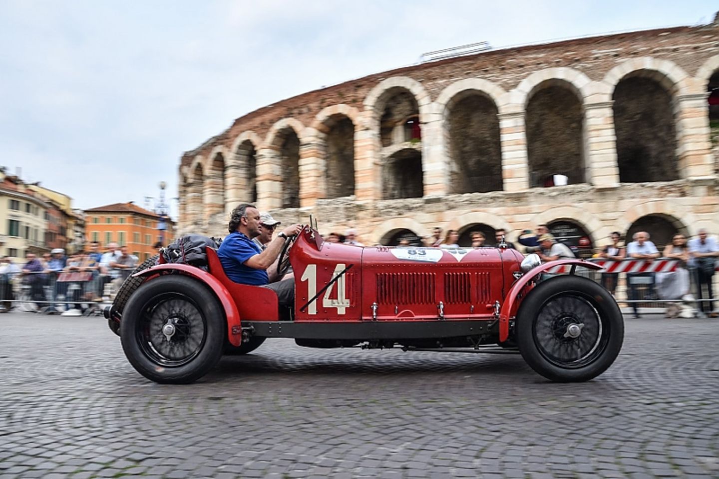 Startnummer 83, der Alfa Romeo 8C 2600 Muletto mit Neil und Joe Twyman aus England.