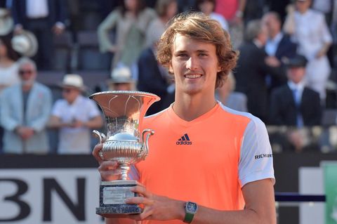 Der deutsche Tennisspieler Alexander Zverev bei seinem Triumph in Rom