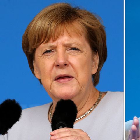 Kombo mit Angela Merkel und Christian Lindner - Union und FDP hätten derzeit eine regierungsfähige Mehrheit im Bund