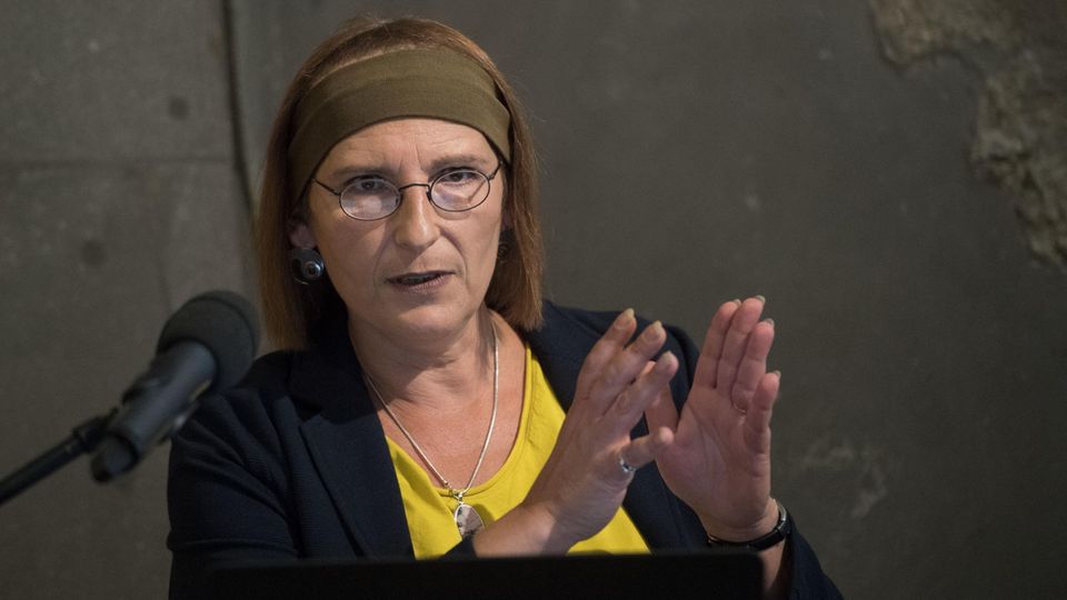 Fossilienfund in Europa Madelaine Böhme von der Universität Tübingen, die Wissenschaftlerin sieht den Ursprung der Menschheit in Europa