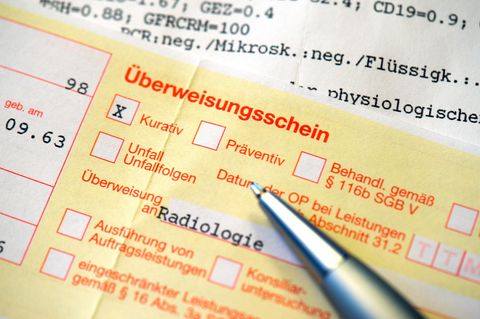 Überweisungsschein