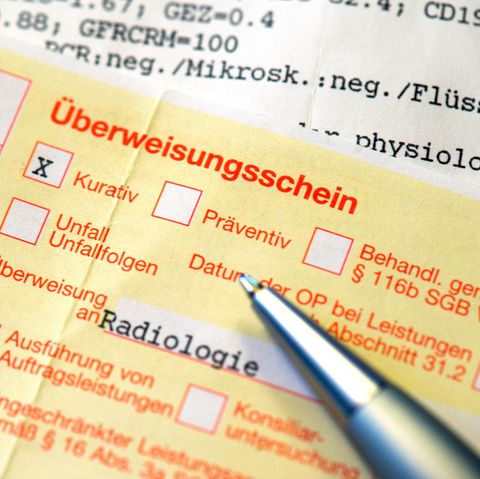 Überweisungsschein