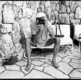 Helmut Newton wird in der Villa Dorane von Jean Pigozzi fotografiert, 1993 Cap d'Antibes