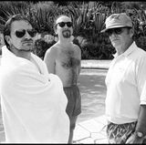Bono, The Edge und Jack Nicholson 1994 in Cap d'Antibes