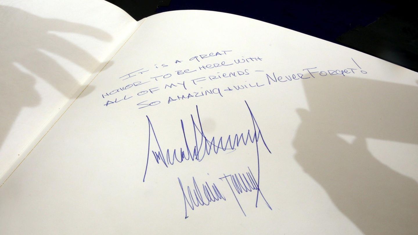 Ein schlichtes Grußwort von Donald Trump in der Holocaust-Gedenkstätte Yad Vashem in Jerusalem