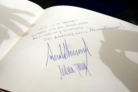 Ein schlichtes Grußwort von Donald Trump in der Holocaust-Gedenkstätte Yad Vashem in Jerusalem