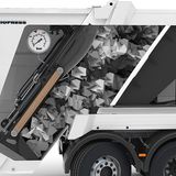 Das Pressplattenprinzip in der Müllentsorgung.