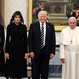 Ivanka Trump, Melania Trump, Donald Trump und Papst Franziskus (v.l.)