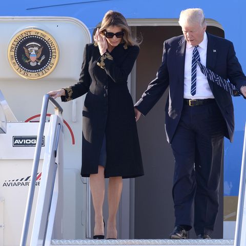 Donald und Melania Trump steigen in Rom aus der Air Force One aus