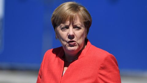Bundeskanzlerin Angela Merkel bei ihrer Ankunft in Brüssel