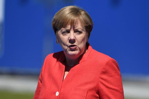 Bundeskanzlerin Angela Merkel bei ihrer Ankunft in Brüssel