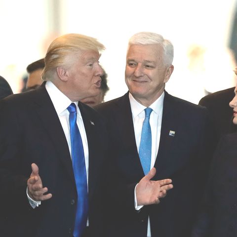 US-Präsident Donald Trump, Montenegros Premierminister Duško Marković und Litauens Präsidentin Dalia Grybauskaitė (v.l.n.r.)