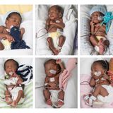 Die drei Mädchen und drei Jungen kamen nach etwas mehr als 30 Wochen Schwangerschaft am 11. Mai auf die Welt. Sie wurden im Kinderkrankenhaus der Virginia Universität in Richmond via Kaiserschnitt geboren. Ein 40-köpfiges Ärzteteam hatte sich um die Kleinen gekümmert.     In Nigeria waren die Ärzte zunächst von Vierlingen ausgegangen. In Richmond folgte die Überraschung: Das Paar erwartete sogar Sechslinge. Ob die Kinder auf natürlichem Weg gezeugt wurden oder durch eine künstliche Befruchtung entstanden, ist nicht bekannt.