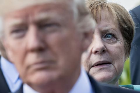 Donald Trump und Angela Merkel