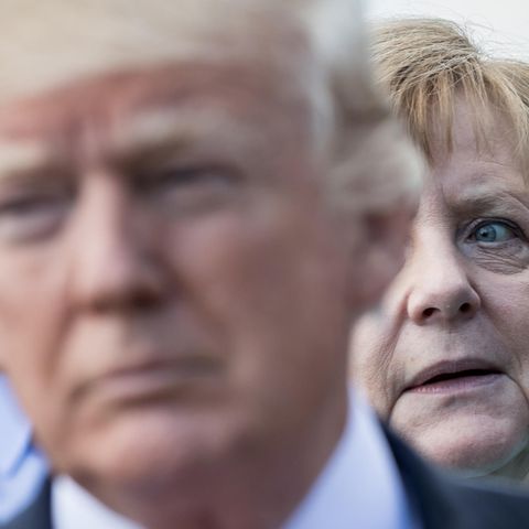 Donald Trump und Angela Merkel