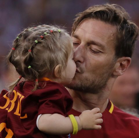 Der Abschied von Francesco Totti (mit seiner Tochter) geriet zum tränenreichen Abschied einer Legende