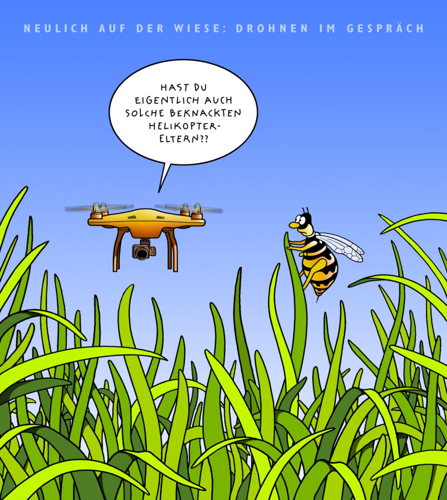 Cartoon zum Tag des Notrufs: Wo bleibt Feuerwehrmann Horst?