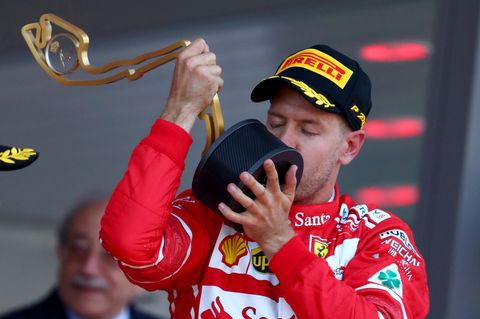 Sebastian Vettel im Rausch der Gefühle. Nach seinem Monte-Carlo-Triumph meinte er: ""Es war unmöglich, nicht Gänsehaut zu bekommen."