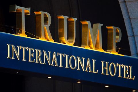 Das Trump-Hotel in Washington. Der US-Präsident hält sich hier öfters auf.