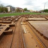 Berlin: Ein Modell der ehemaligen Grenzsperranlagen der DDR. 