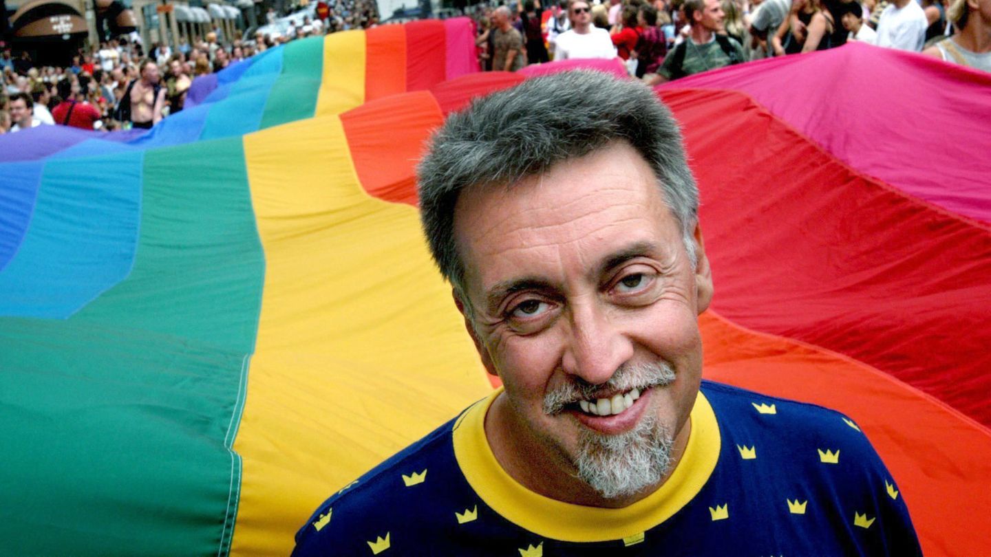 Gilbert Baker 2013 auf der Gay Pride-Parade in Stockholm