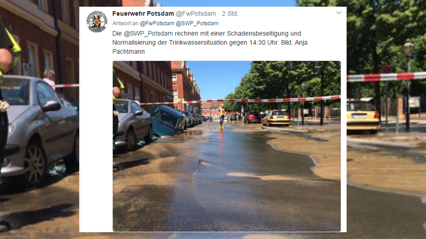 Potsdam Rohrbruch