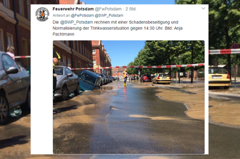 Potsdam Rohrbruch