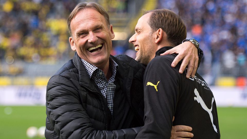 Ein Foto aus besseren Zeiten: BVB-Boss Aki Watzke mit Thomas Tuchel am 7. Spieltag der Bundesliga-Saison