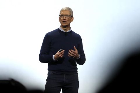 Apple-Chef Tim Cook auf der WWDC-Präsentation des HomePod