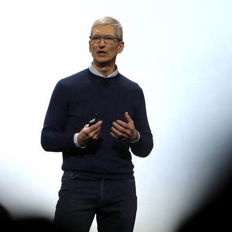 Apple-Chef Tim Cook auf der WWDC-Präsentation des HomePod