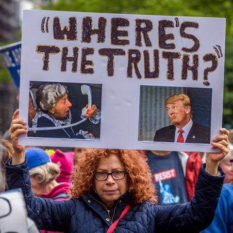 Nach der Veröffentlichung des geheimen NSA-Dokuments findet in New York eine Demonstration statt