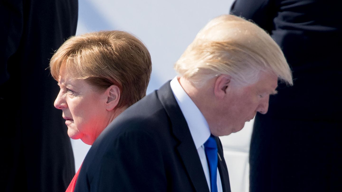 Angela Merkel und Donald Trump auf dem Nato-Gipfel in Brüssel