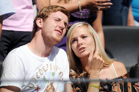 Ralf Fährmann Frankfurt mit Freundin Henriette Hömke als Zuschauer auf der Tribüne